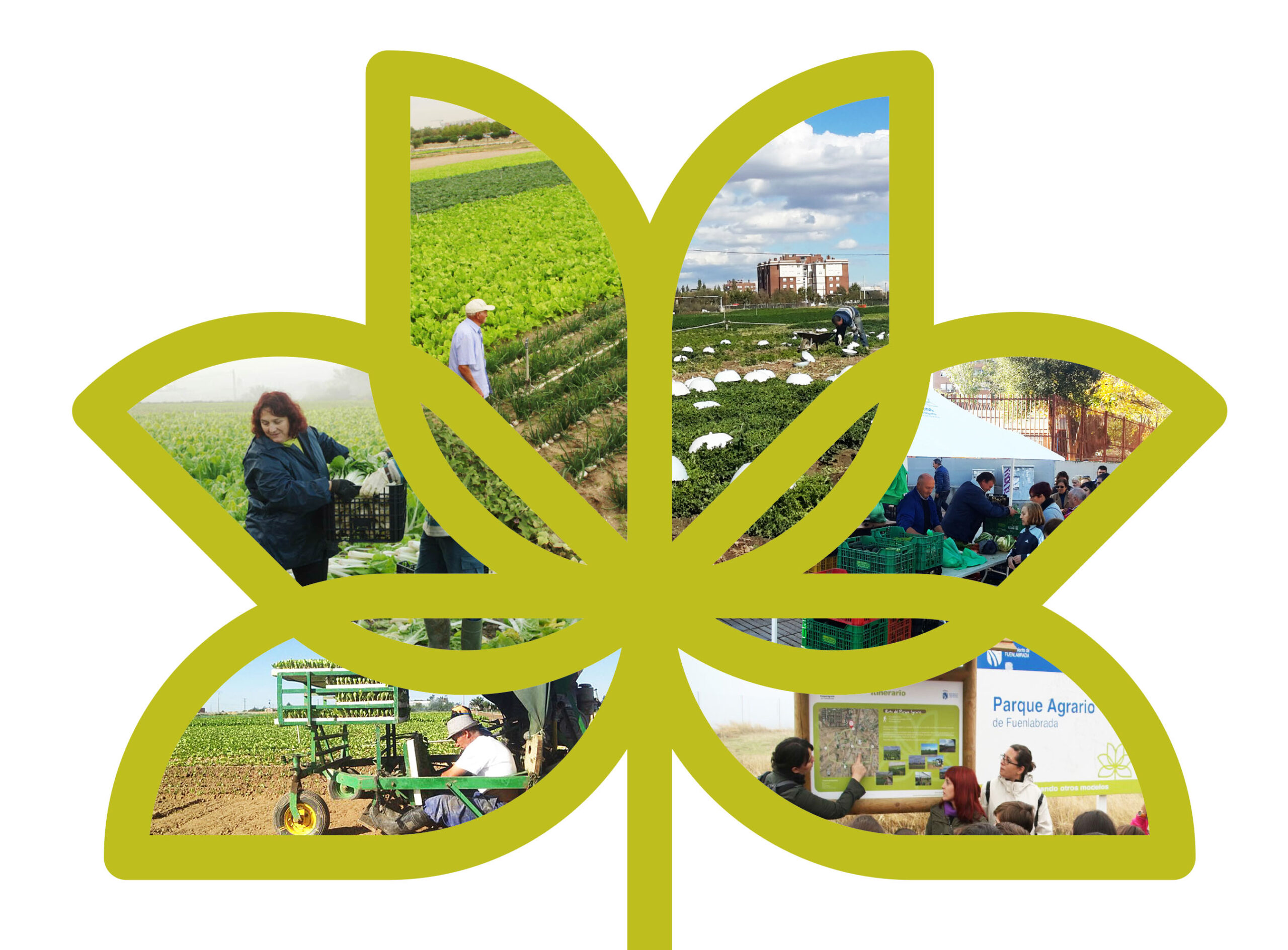 logo parque agrario con fotos dentro